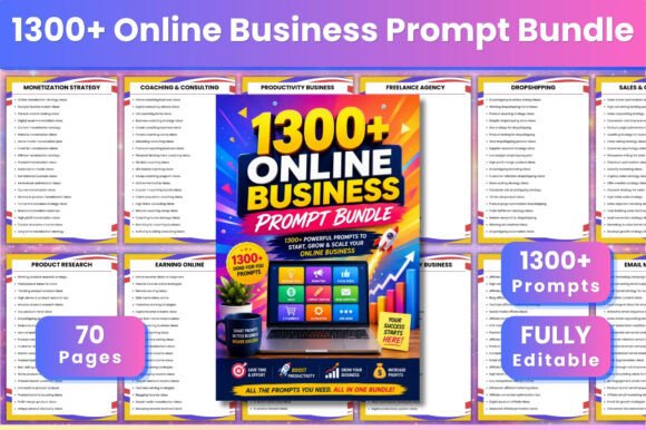 Download 1300+ Online Business Prompt Bundle - Premium Resources