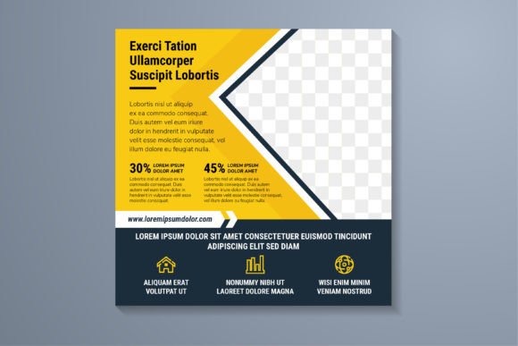 Download Yellow Blue Square Banner - Banner Collection