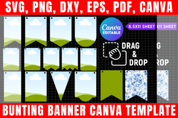 Download Bunting Banner Canva Template - Banner Collection