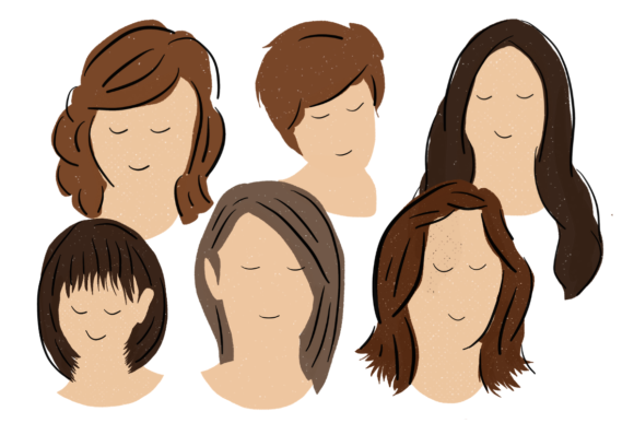 Download Girls and Smiles - Digital Illustrations - Illustration Collection