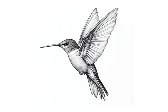 Download Hummingbird Sketch Line Art Print PNG - Premium Bundle