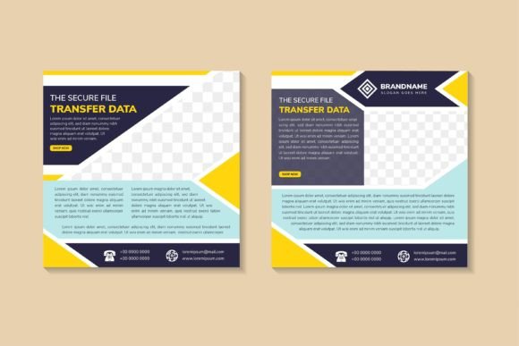 Download Transfer Data Square Banner - Banner Collection