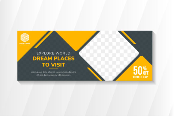 Download Explore World Horizontal Banner Yellow - Banner Collection