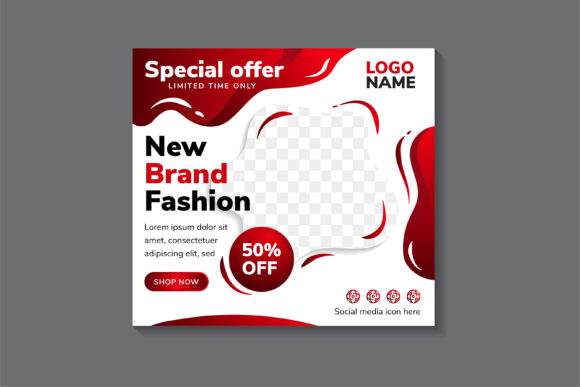 Download New Brand Fashion Horizontal Banner Red - Banner Collection